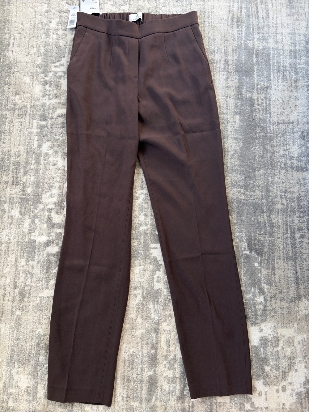 Aritzia Straight-Leg Ponte Pants in Deep Brown